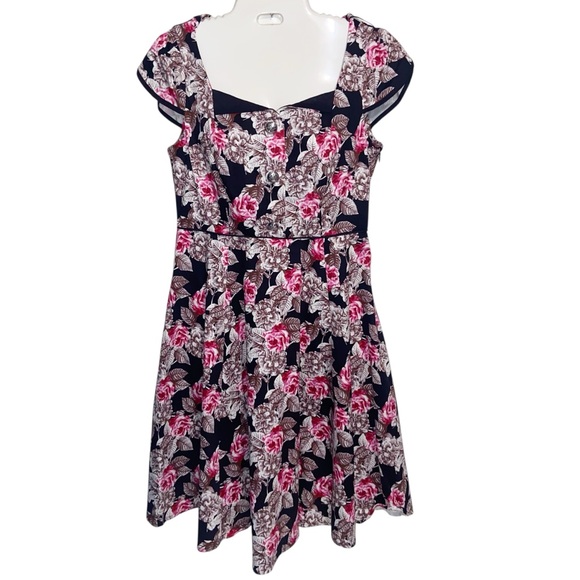 Joe Browns Dress Womens Size 8 US Floral Retro 50s Vtg Style Fit & Flare Pin Up - Picture 1 of 15